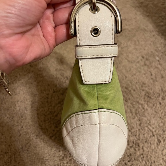 Y2K Coach Lime Green and Leather Soho boho shoulder Bag - Picture 5 of 12